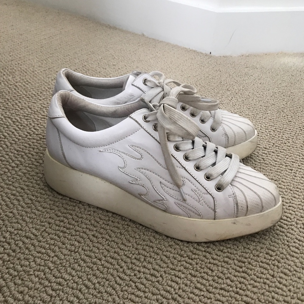 Jeffree Campbell flame platform sneakers